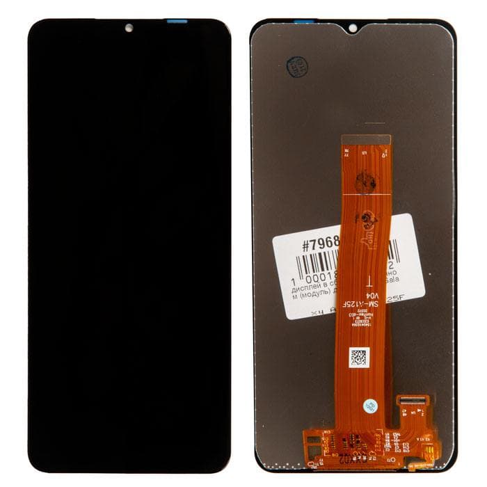Дисплей для Samsung A125 / A022G / A127 (A12 / A02 / A12s)  + тачскрин (черный) Оригинал, артикул 01581 — запчасть GSM28.RU