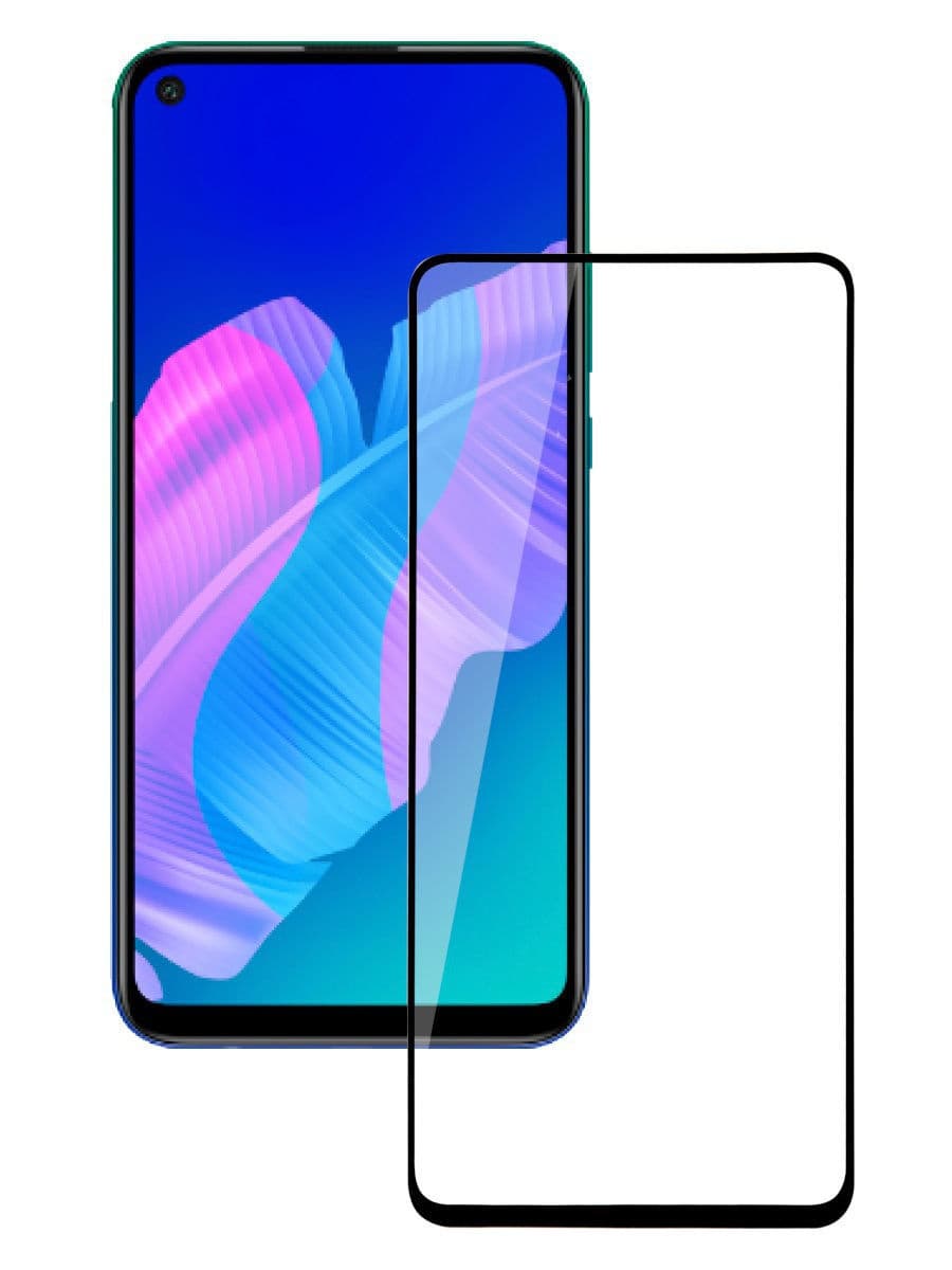 Защитное стекло 5D с полной проклейкой на Huawei P40 Lite E / Honor 9C / Y7P  / Play 3 Черное, артикул 01650 — запчасть GSM28.RU