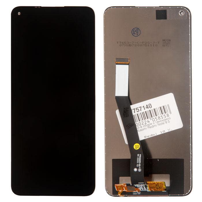 Дисплей для Xiaomi Redmi Note 9  / Note 10X 4G + тачскрин (черный) Оригинал, артикул 01793 — запчасть GSM28.RU